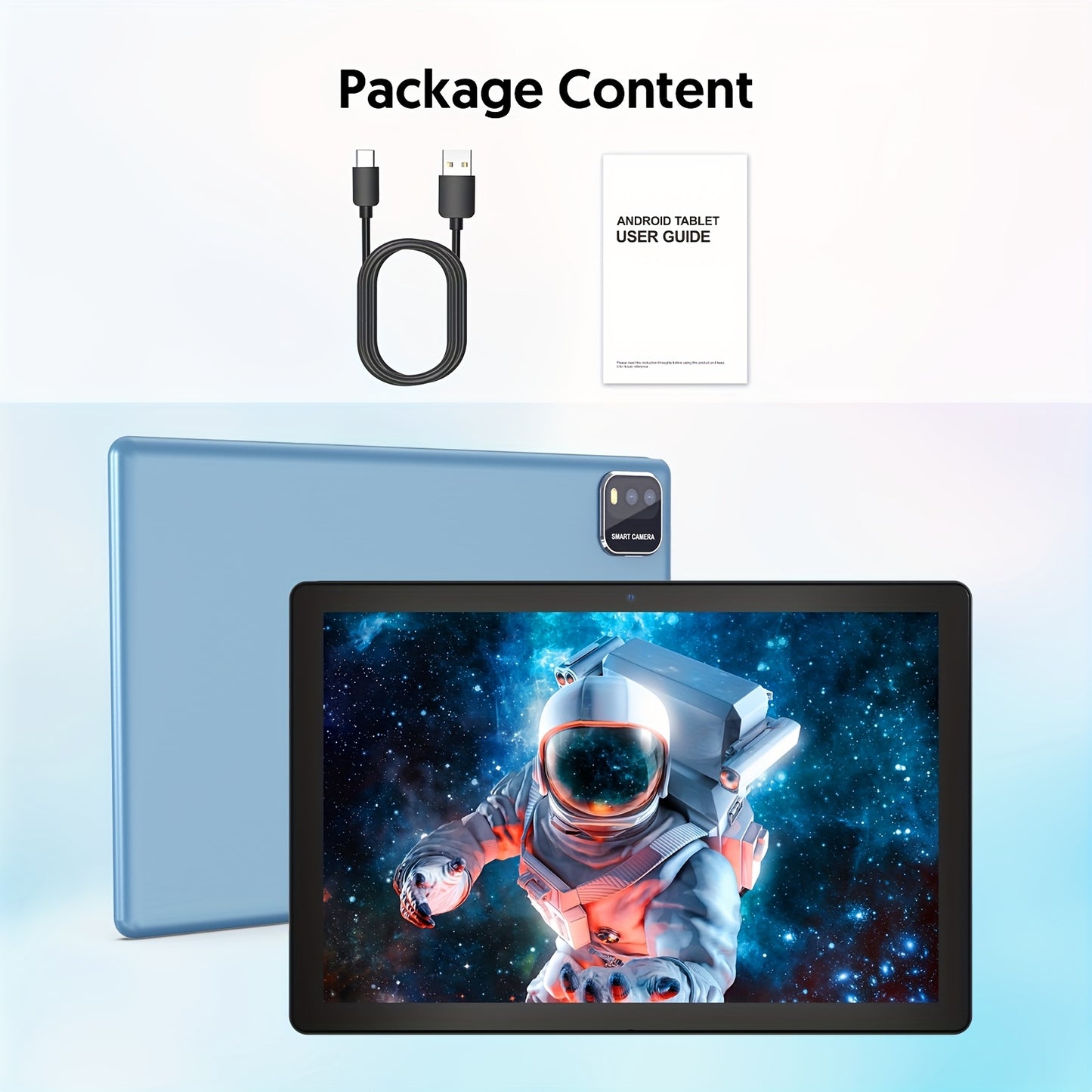 10 Inch Android 15 Tablet, 64GB ROM 12GB RAM Support 1TB Expand, Quad Core WiFi Tablet with FHD IPS Screen 6000mAh Battery, Dual Camera 2-in-1 Tablet with Keyboard Mouse Case Stylus