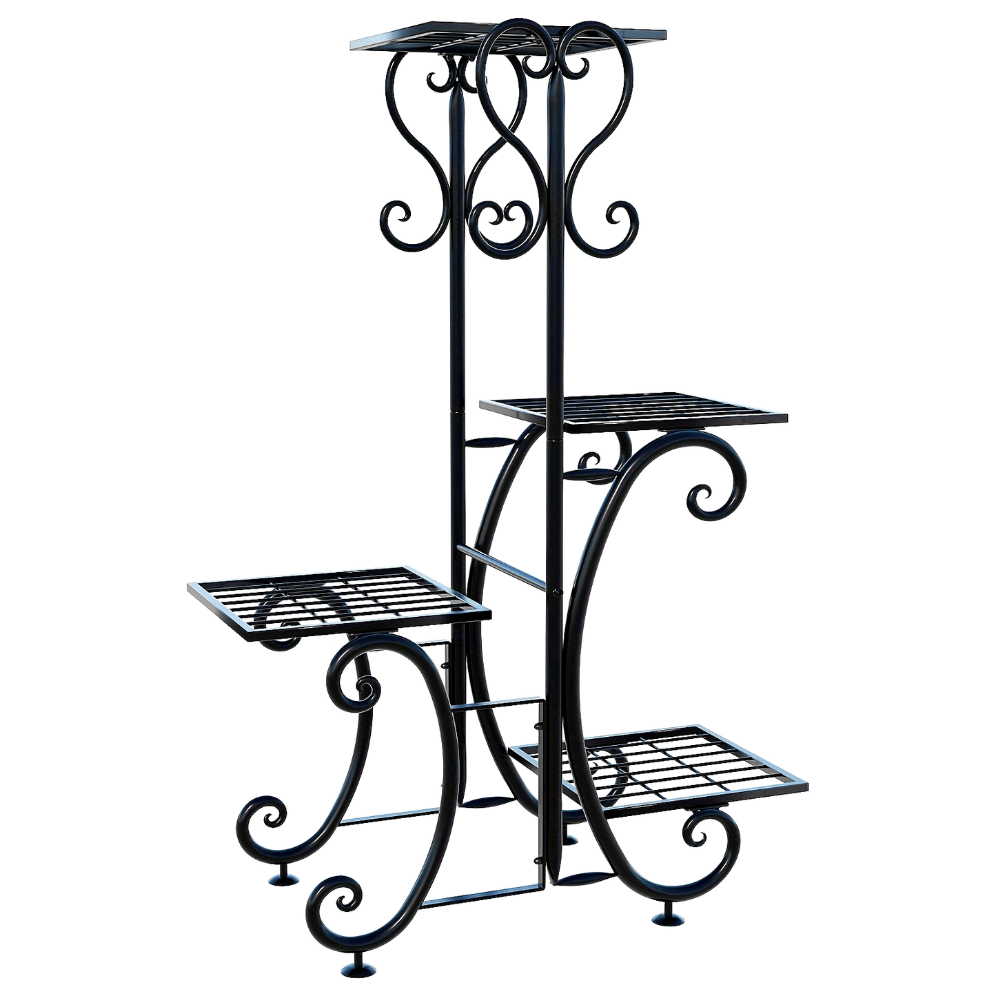 4/6 Tier Metal Plant Shelf, Indoor Outdoor Multi Plants Stand Rack, Stylish Flower Pot Holder for Home Patio Garden Decor