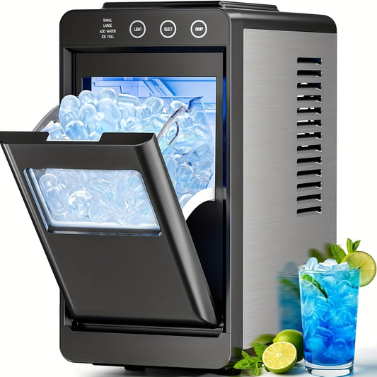 Portable Countertop Ice Maker, 28Lbs/24Hrs Fast Ice Machine with Self-Cleaning Function, Quiet Compact Ice Maker for Home Kitchen RV Outdoor Use