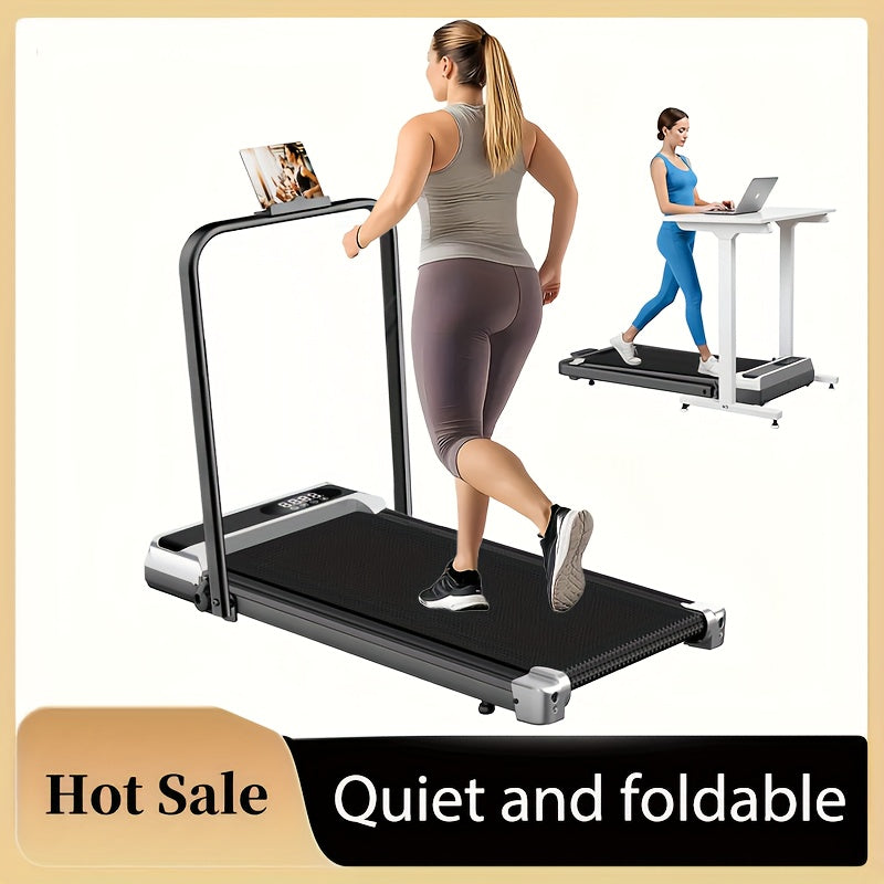 3‑in‑1 Foldable Portable Treadmill with 14% Auto Incline, 3.0HP Quiet Walking Pad Treadmill with Handle, 300 Lbs Heavy‑Duty Capacity for Home Indoor Use