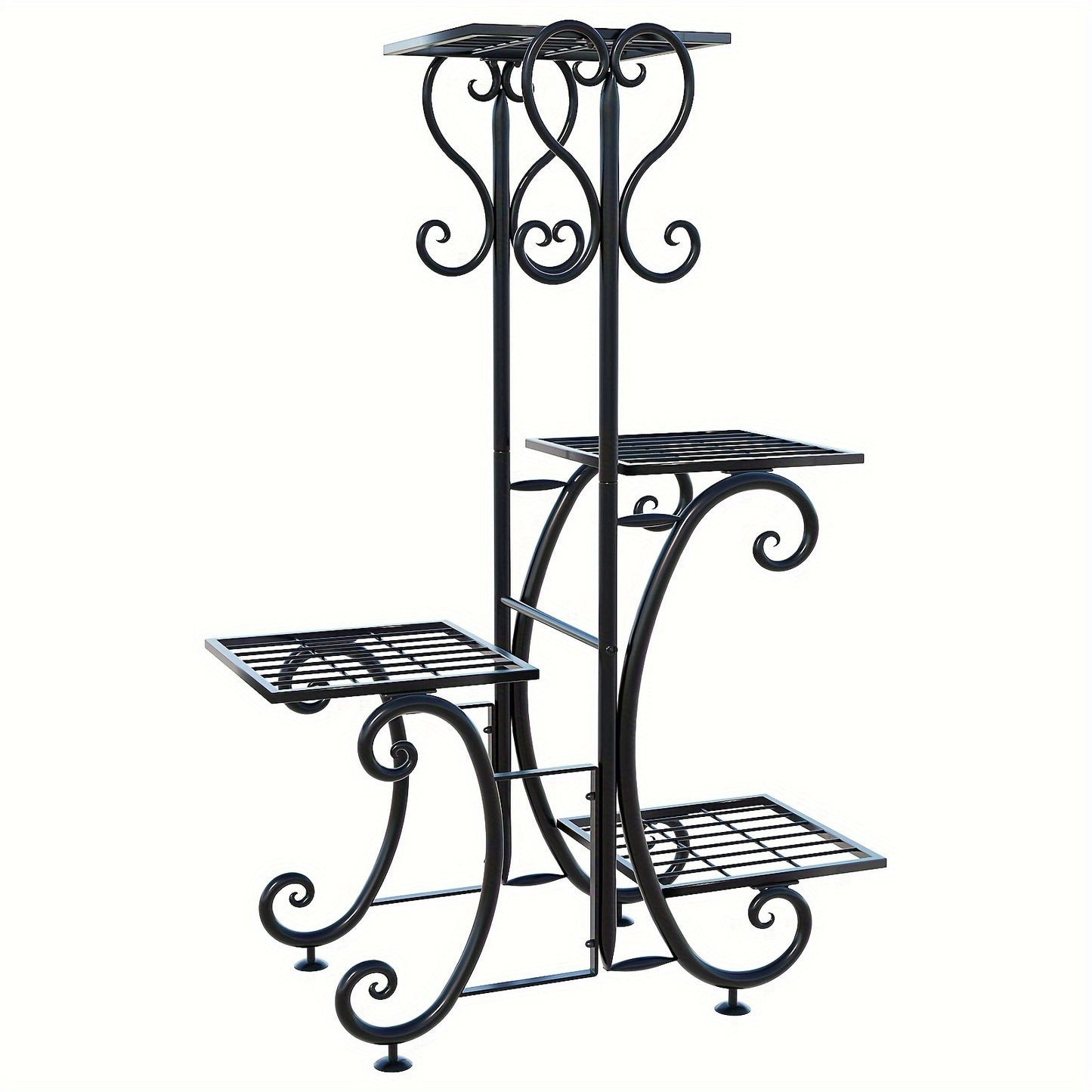 4/6 Tier Metal Plant Shelf, Indoor Outdoor Multi Plants Stand Rack, Stylish Flower Pot Holder for Home Patio Garden Decor