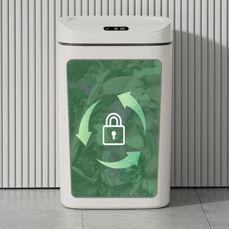 Hands-Free Smart Trash Can with Motion, Sealing Lid & Odor-Blocking Technology, Touchless Operation for /Office//Bathroom, Trash Bin (Easy Clean, Durable Design)
