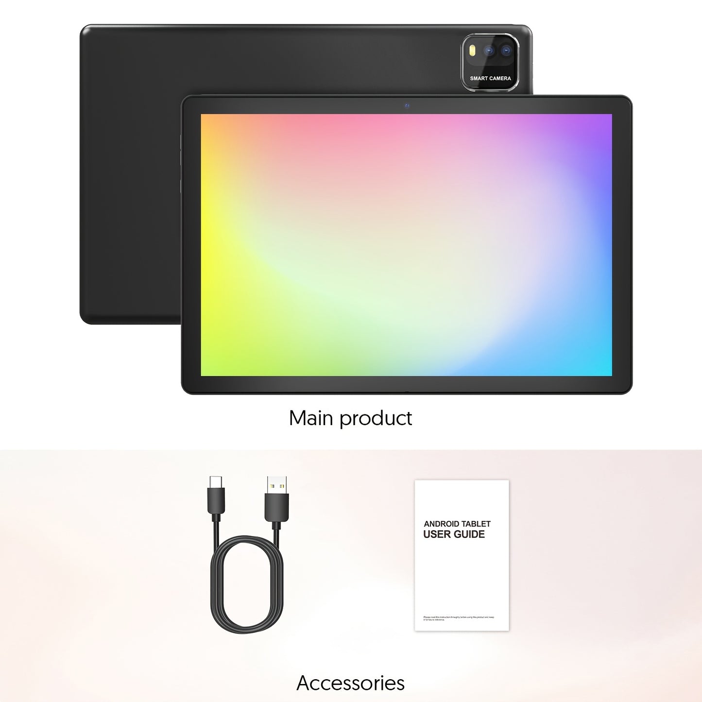 10 Inch Android 15 Tablet, 64GB ROM 12GB RAM Support 1TB Expand, Quad Core WiFi Tablet with FHD IPS Screen 6000mAh Battery, Dual Camera 2-in-1 Tablet with Keyboard Mouse Case Stylus