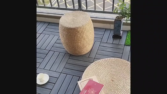 11.62"x11.62" Interlocking Floor Tiles, Thick Non-Slip Waterproof Plastic Flooring, Outdoor Patio Balcony Poolside Garden Deck Tiles